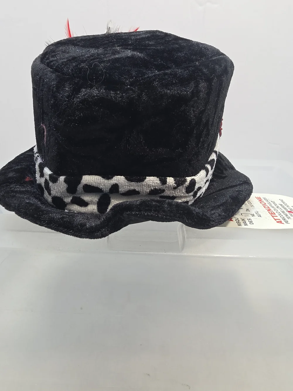 Disney Parks Cruella DeVille 101 Dalmatians Mini Top Hat Adult NWT